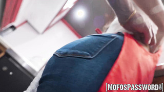 Petite brunette Lola Aiko seduces her friend to fuck her in front of others