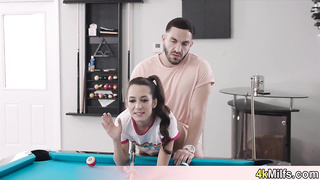 Playing pool with beautifl MILF Freya