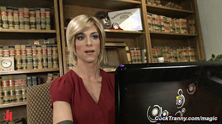 Shemale dean fucks college student