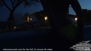 stripper next door naked in pool