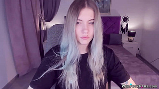 Tattooed busty teen flashes pussy