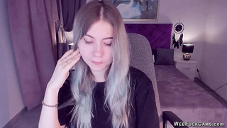 Tattooed busty teen flashes pussy