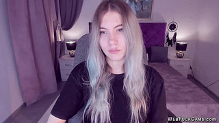 Tattooed busty teen flashes pussy