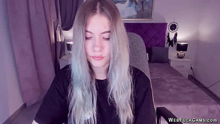 Tattooed busty teen flashes pussy