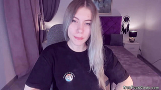 Tattooed busty teen flashes pussy