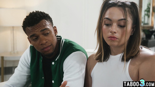 Teen fucked by BBC Bf and the perv coach