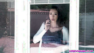 STepgrandson loves spying on his hot stepnana