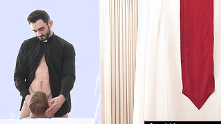 Jack Aries kissing Noah White with obvious hunger