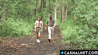 Scout twink Canyon Cole in state of high arousal