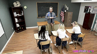 Teachers big dick passed around by slutty coeds