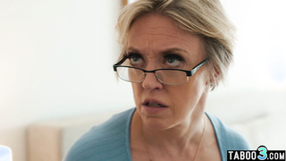 Mature stepmom cant resist stepsons dick