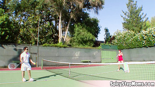 Playing tennis with her is an experience