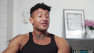 Matthew and Kenzo jerking off side by side