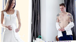 MassageErotica.com - Busty Charlotte Star's massage leads to oral and doggystyle session
