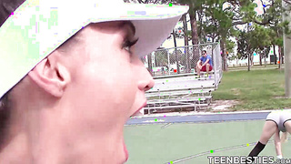 TeenBesties.com - Hot basketball coach teaches girls how to eat pussy properly