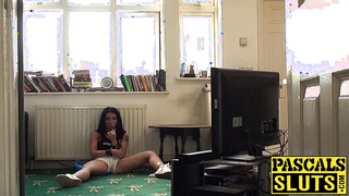 Horny Rina Ellis throatfucked and pounded by daddy Pascal