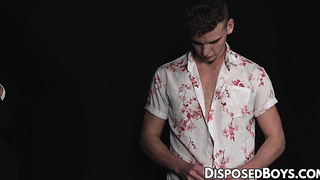 DisposedBoys.com - Twink Jack Waters shoots load while getting fucked with a curved dildo with hunky Ace Banner