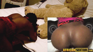 Real amateur big booty ebony GF fucked