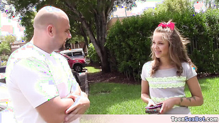 Cute stepsis Liza came over for a visit