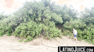 LatinoJuice.com - Straight Latino studs turned gay having outdoor foursome