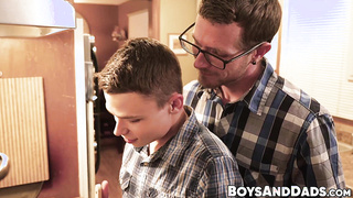 BoysAndDads.com - Young Austin Young spit roasted hard by me and Jacob
