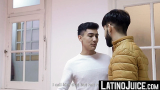 LatinoJuice.com - Jock homo Jonas Matt wanks dick while bred hard by Felipe