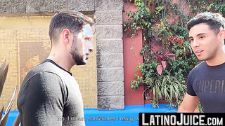 LatinoJuice.com - Handsome stud Francis gobbles Martin Muse massive dick