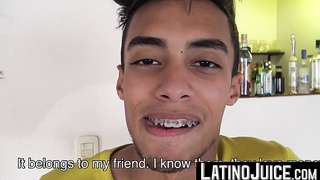 LatinoJuice.com - Venezuelan cutie Nicolas crowds his hungry mouth with two uncut cocks