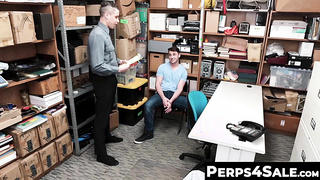 Perps4Sale.com - Hairy shoplifter mouthfucked and banged by hard fucker cop