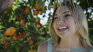 My cock bursts a lot of its cum inside natural titted blonde Emma Sirus