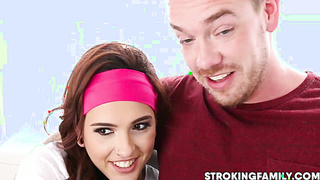 StrokingFamily.com - Family movie night turned into a wild fuck fest