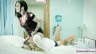 Lesbian milf nurse fingers teen patient