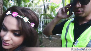 The repo man versus a teen angel outdoor