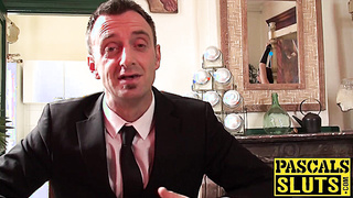 Babe with big boobs lets maledom treat her like slave