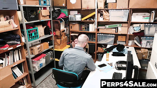 Perps4Sale.com - Skinny thief twink offers hunk cop a sloppy blowjob