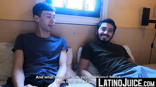LatinoJuice.com - Skinny Latino teen Cesar Rose rides stud Franco Sins big dick