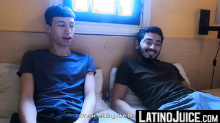 LatinoJuice.com - Skinny Latino teen Cesar Rose rides stud Franco Sins big dick