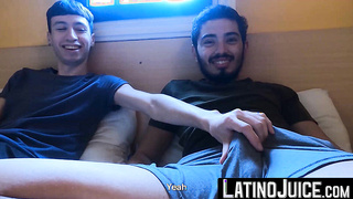 LatinoJuice.com - Skinny Latino teen Cesar Rose rides stud Franco Sins big dick