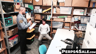 Perps4Sale.com - Skinny Twink Perp Ass Destroyed by attractive bearded Cop
