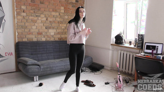 dripping wet pussy on this super pale chick