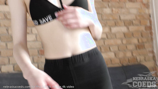 dripping wet pussy on this super pale chick