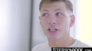 StepsonXXX.com - Horny Marcus Rivers gangbanged by three kinky dudes after getting caught masturbating