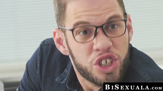 BiSexuala.com - Pierce Paris & Wolf Hudson's intense threeway pounding with a hottie