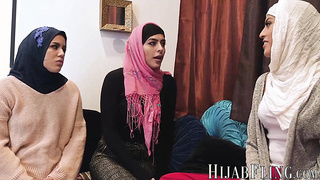 Arab girls Audrey Royal and Sophia Leone are sharing a BBC with Monica Sage