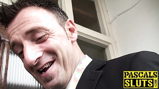 Sensual babe chokes on cock and gets spanked hard by dom