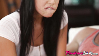 HardcoreDirty.com - Gina Valentina's deepthroats big cocks during hot home orgy