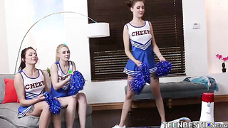 TeenBesties.com - Teen cheerleaders wanting attention from their coachs cock