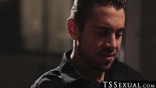 TSSexual.com - Trans beauty enjoys a wild anal banging session with loads of cum