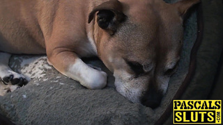 British blondie Jessica Jensen dominated by daddy Pascal