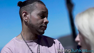 Heated blonde Lola Fae receives swift fucking from young stud Donny Sins